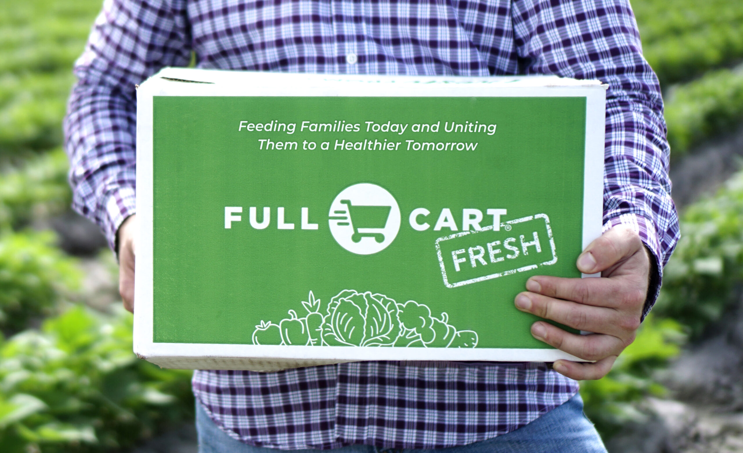 Full Cart Virtual Food Bank fresh box of produce for families in need